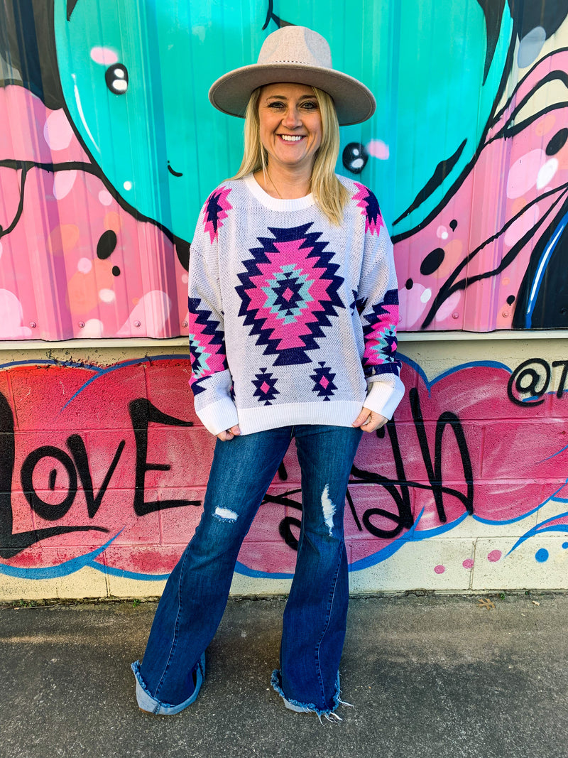 Aztec Print Sweater