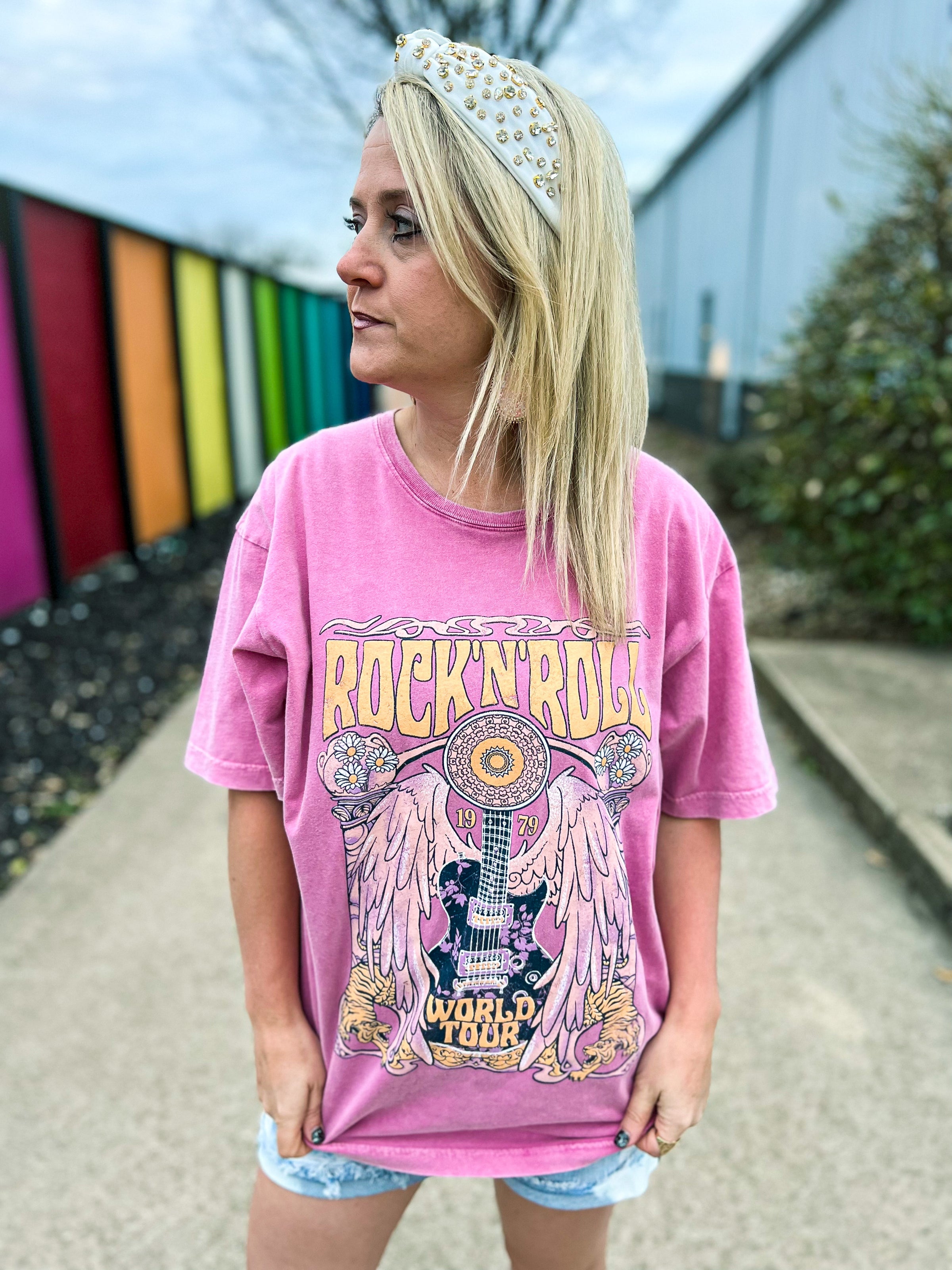 Pink Rock N Roll Tee