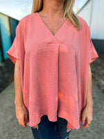 Salmon Shift Top