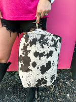 Black Cowhide Travel Bag