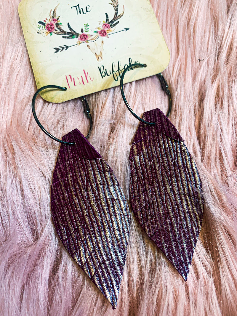 Berry Fringe Earrings