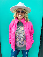 Hot Pink Puffer Jacket