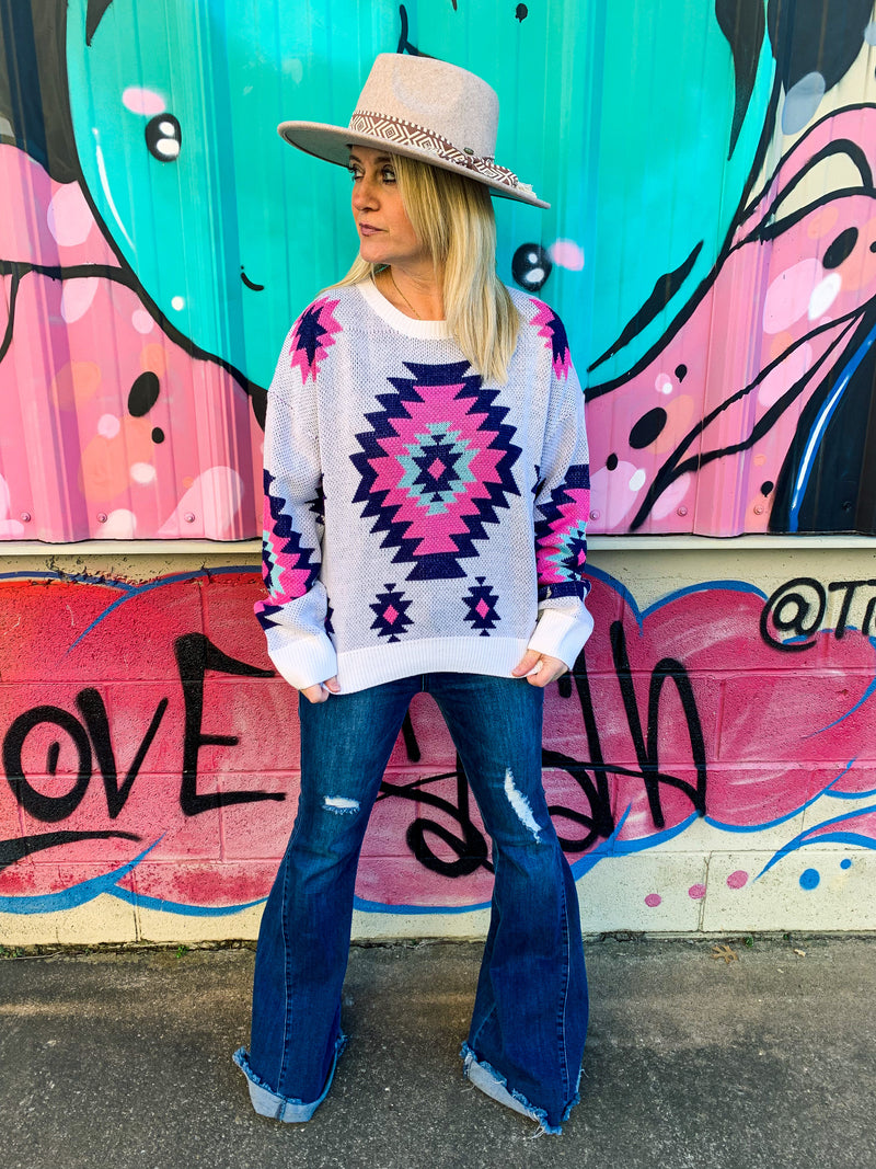 Aztec Print Sweater