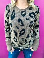 Leopard Print Knit Top
