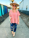 Salmon Shift Top