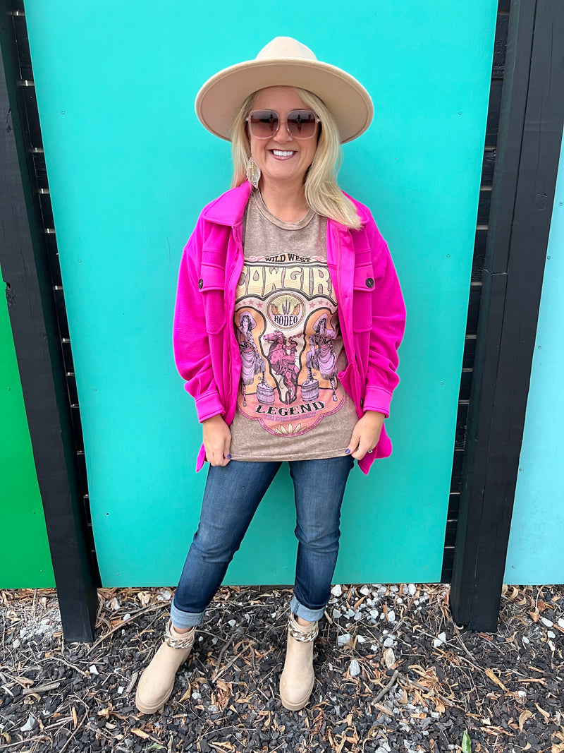 Fuschia Shacket