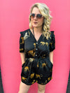Black Cheetah Romper