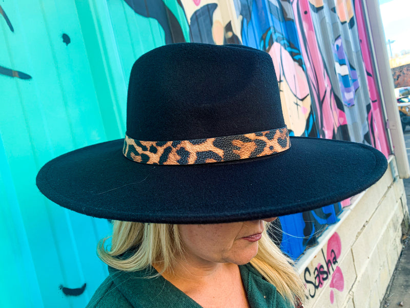 Fedora with Leopard Band