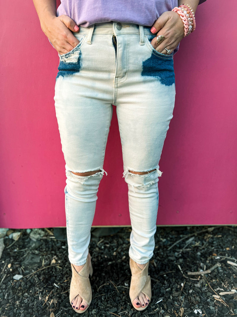 Vervet Bleached Skinny Jeans