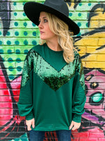 Green Sequin Top