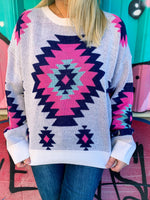 Aztec Print Sweater