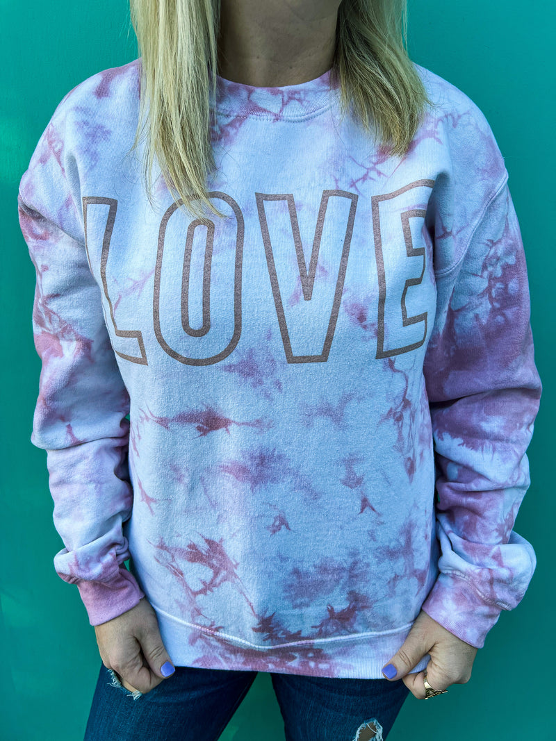 Love Tie Dye Sweatshirt