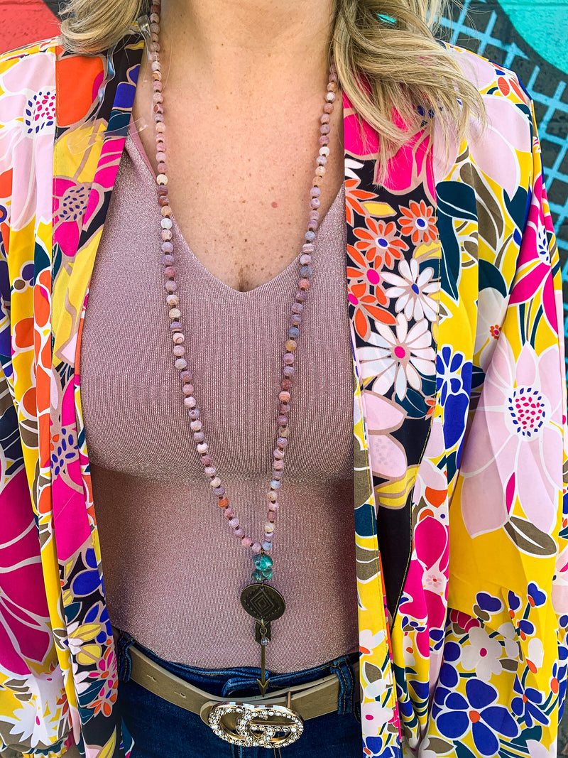 Pink Arrow Necklace