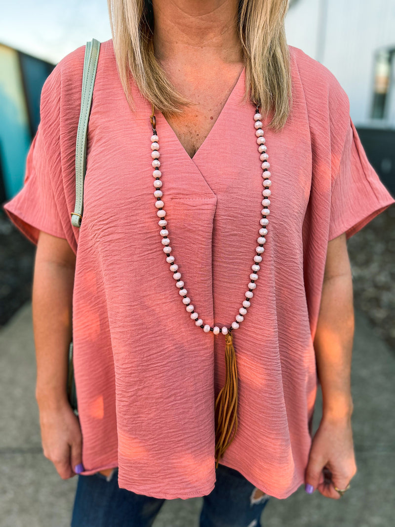 Salmon Shift Top