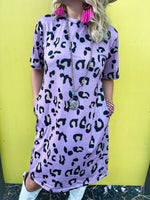 Purple Leopard Dress