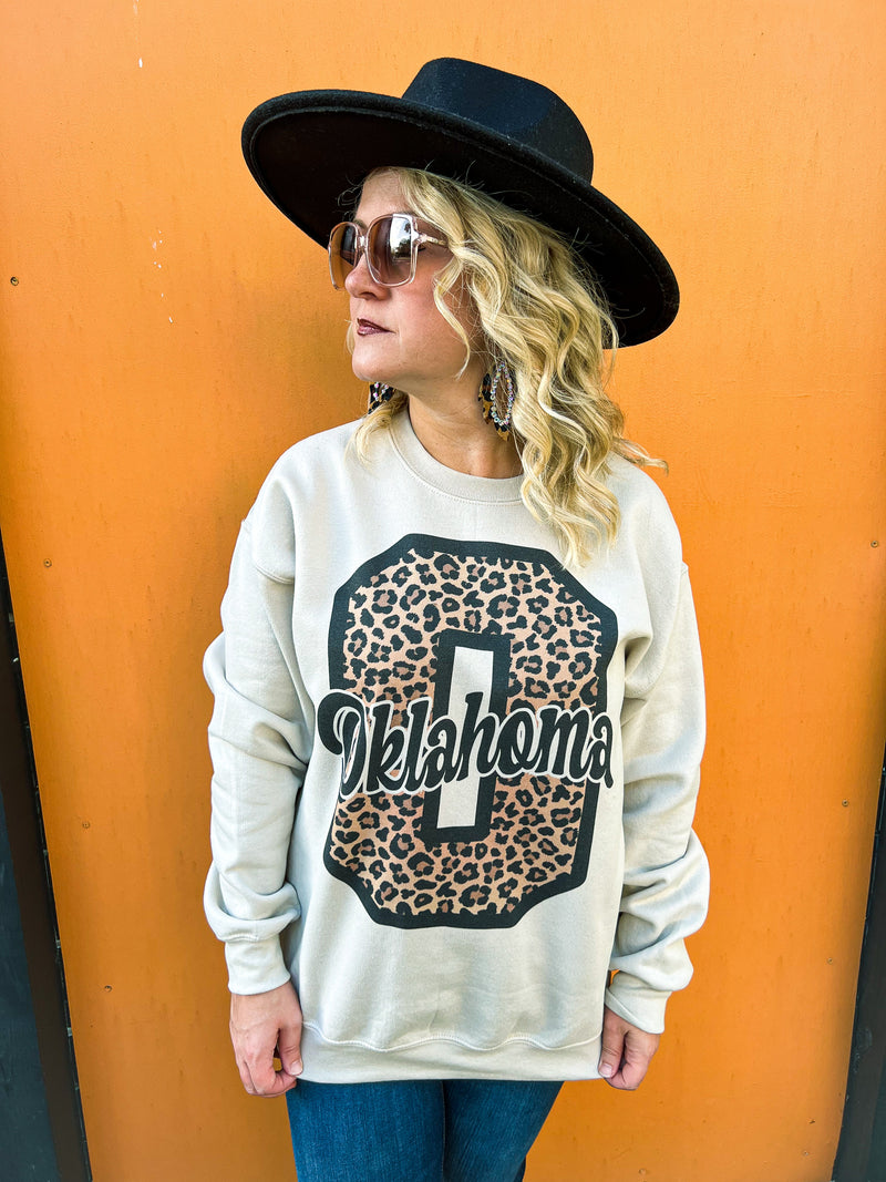 Creme Leopard Sweatshirt-OK