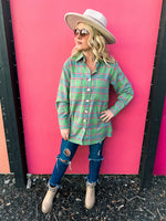 Green & Pink Plaid Flannel