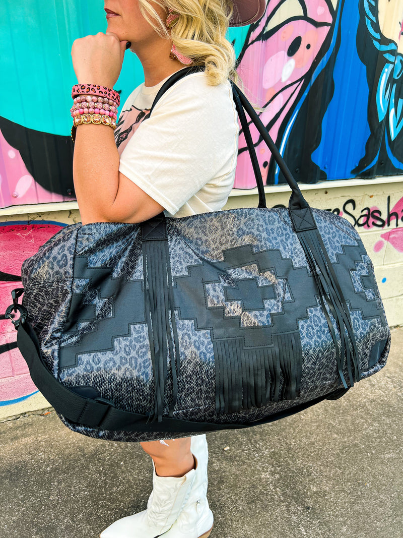 Black Aztec Weekender Bag