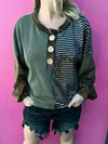 Ribbed Knit Sequin Top