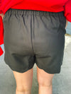 Black Scalloped Shorts