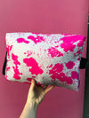 Pink Cowhide Travel Bag