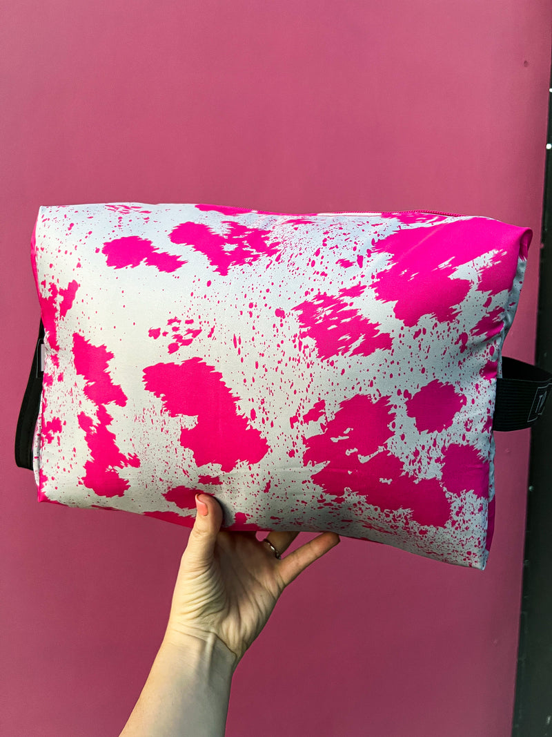 Pink Cowhide Travel Bag