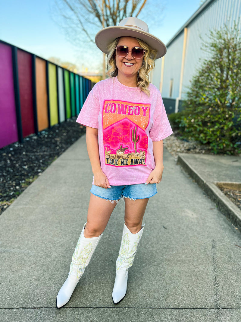 Pink Cowboy Tee