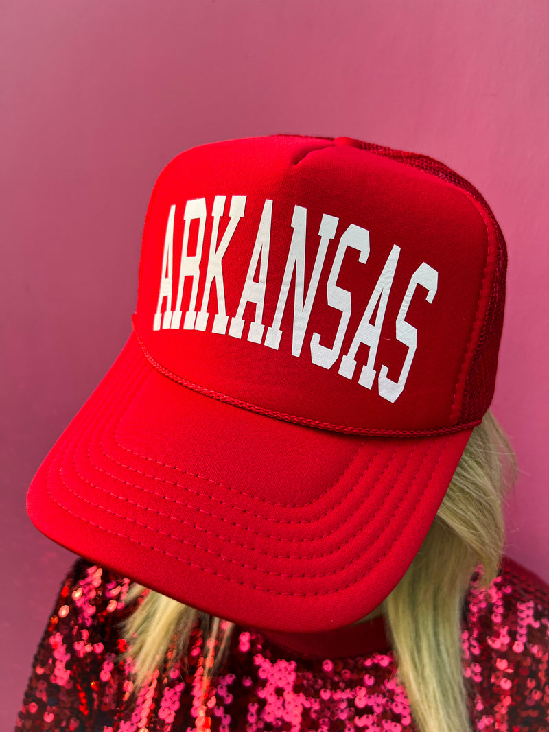 Arkansas Gameday Cap-Red