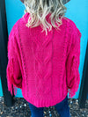 Hot Pink Fringe Sweater