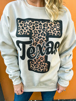 Creme Leopard Sweatshirt-TX