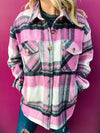 Pink & Gray Plaid Shacket