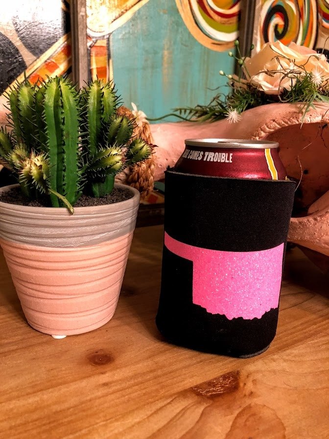 Oklahoma Pink Koozie