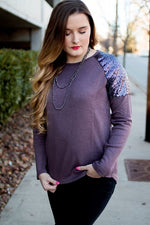 Purple Sequin Sweater