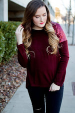 Red Sequin Sweater