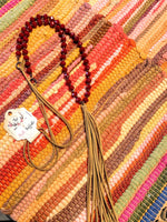 Red Tassel Necklace Necklace