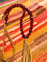 Red Tassel Necklace Necklace