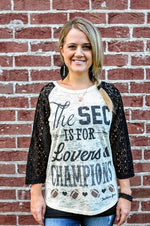 The SEC is for Lovers & Champions Raglan Tee